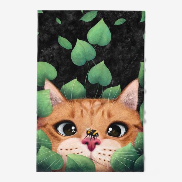 Полотенце «Кот в листве»