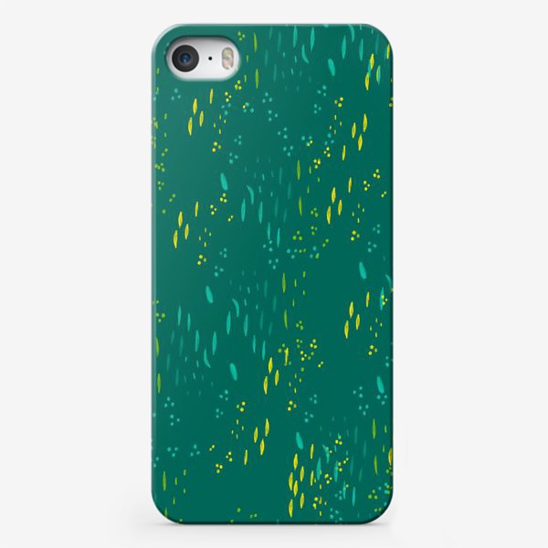 Чехол iPhone «Зеленая абстракция лес, луг, поле, болото»