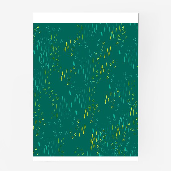 Постер «Зеленая абстракция лес, луг, поле, болото»