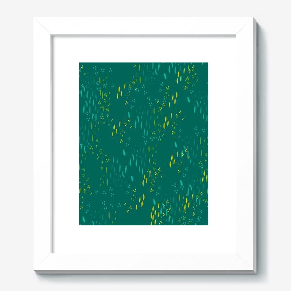 Картина «Зеленая абстракция лес, луг, поле, болото»