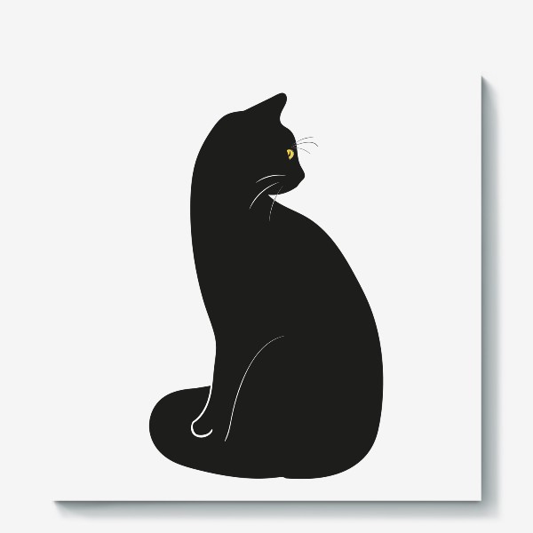 Холст «Чёрная кошка»