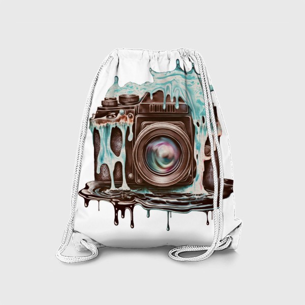 Рюкзак «Фотоаппарат акварельный с каплями»