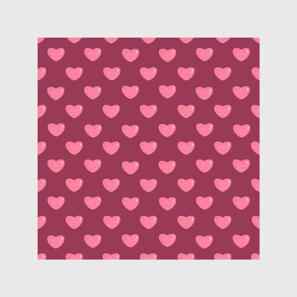Скатерть &laquo;Розовые объёмные текстурные блестящие сердца или сердечки. Принт с сердцами с розовыми сердечками&raquo;