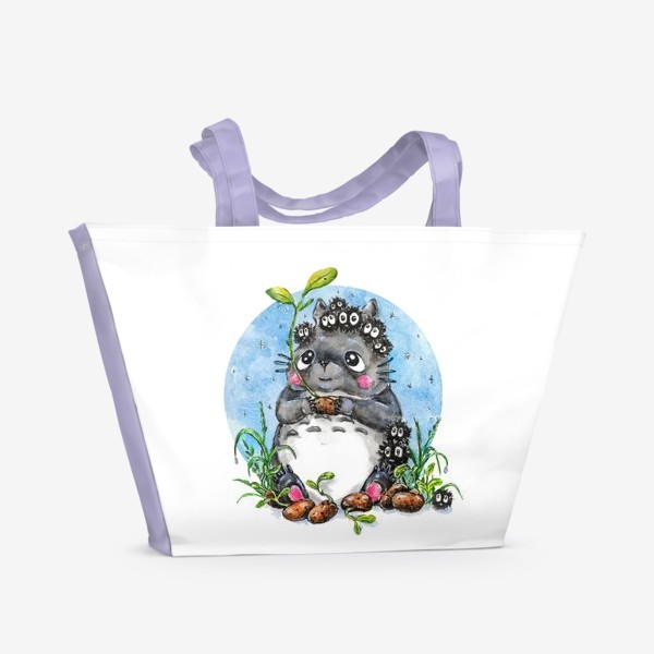 Пляжная сумка «Аниме, Тоторо, весна»