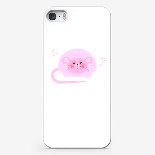 Чехол iPhone «Милая розовая мышка»