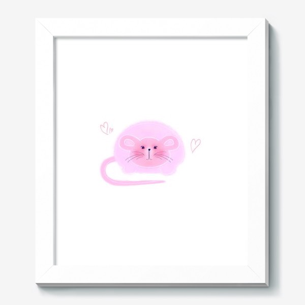 Картина «Милая розовая мышка»