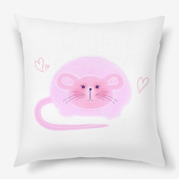 Подушка «Милая розовая мышка»