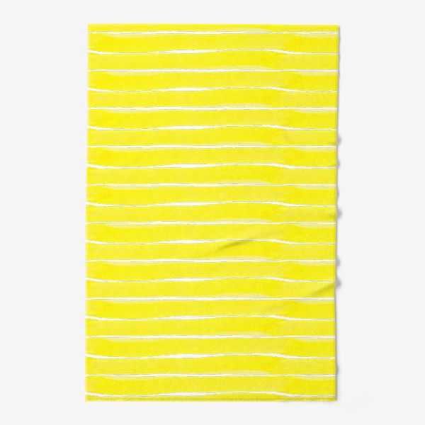 Полотенце «Абстрактный полосатый паттерн "тельняшка". Жёлтые полоски. Летняя коллекция.»