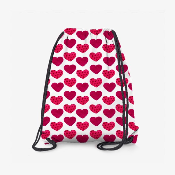 Рюкзак «Паттерн красные сердечки»