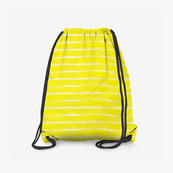 Рюкзак «Абстрактный полосатый паттерн "тельняшка". Жёлтые полоски. Летняя коллекция.»