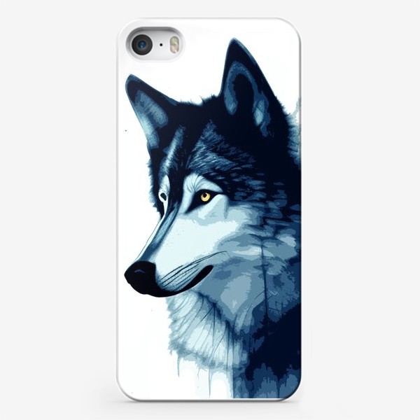 Чехол iPhone «Синий волк»