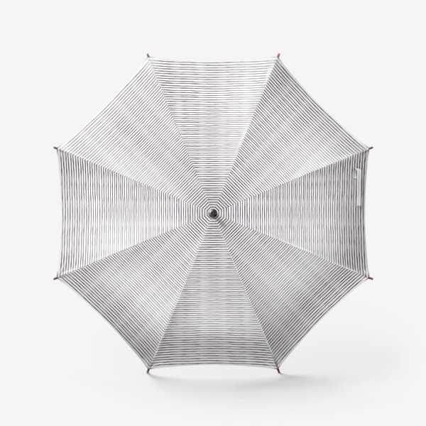 Зонт «Абстрактный полосатый паттерн "тельняшка". Серые акварельные полоски. Летняя коллекция.»
