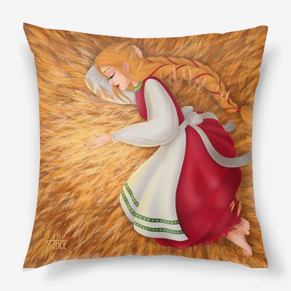 Подушка «Девушка в пшеничном поле »