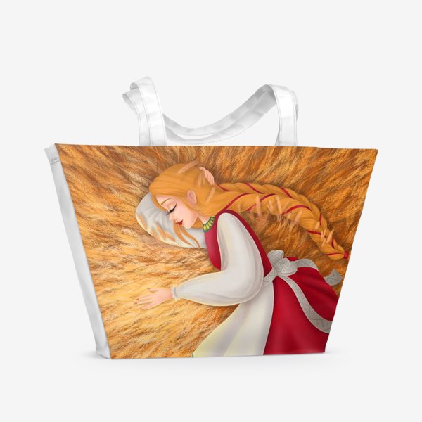 Пляжная сумка &laquo;Девушка в пшеничном поле &raquo;