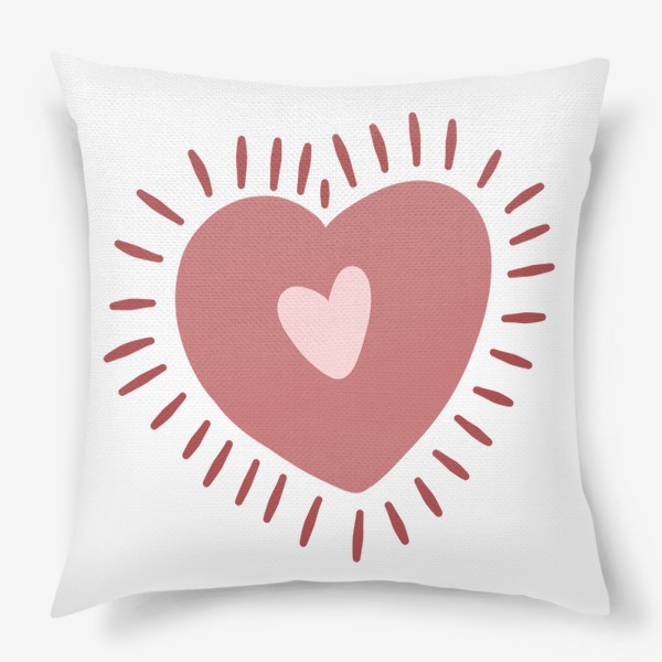 Подушка «розовое сердечко  в подарок на день святого Валентина »