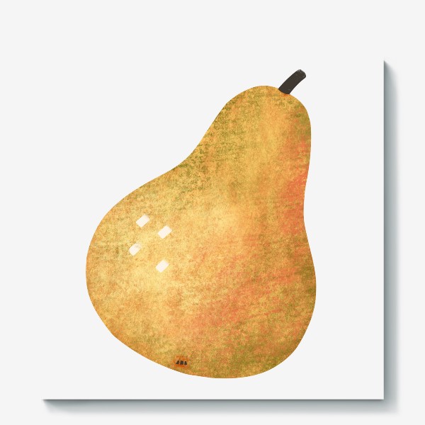 Холст &laquo;Рисованная текстурная груша фруктовый принт&raquo;