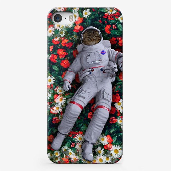 Чехол iPhone «Красота по Американски - Кот Гагарин Космонавт»