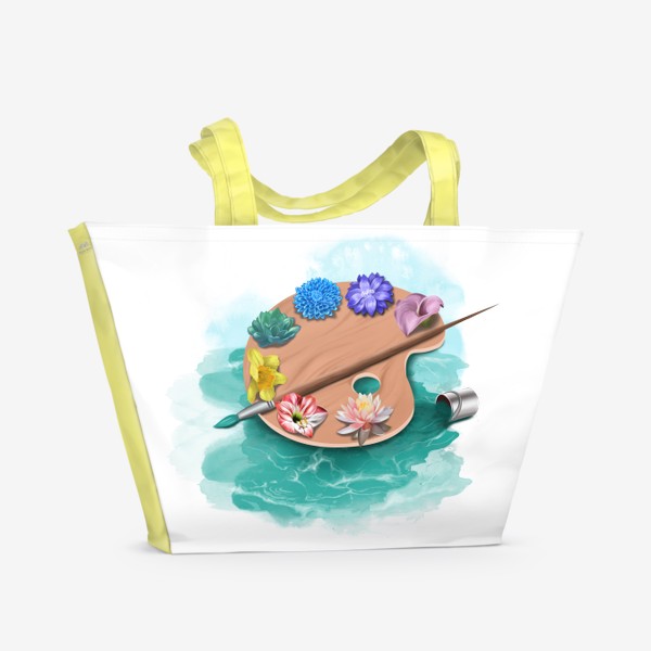 Пляжная сумка «Цветочная палитра»