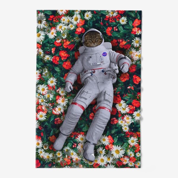 Полотенце «Красота по Американски - Кот Гагарин Космонавт»