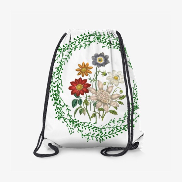 Рюкзак «Анемоны, ботанический венок»