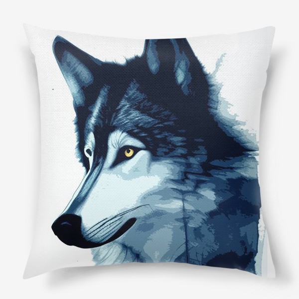 Подушка «Синий волк»