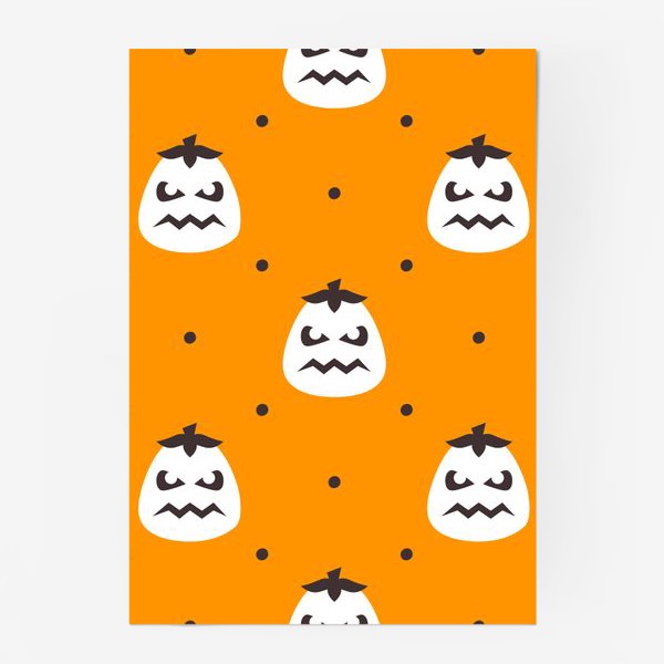 Постер &laquo;Хэллоуинские злые тыквы.&raquo;