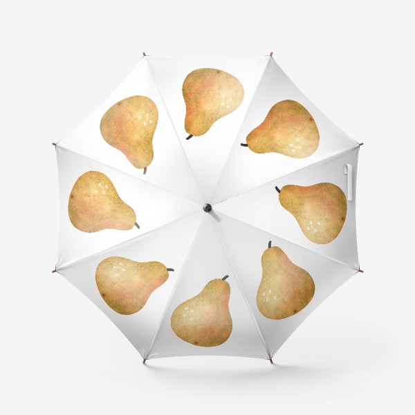Зонт «Рисованная текстурная груша фруктовый принт»