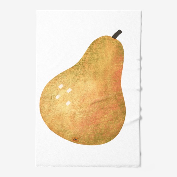 Полотенце &laquo;Рисованная текстурная груша фруктовый принт&raquo;