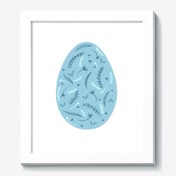 Картина «голубое пасхальное яйцо  в подарок на пасху»