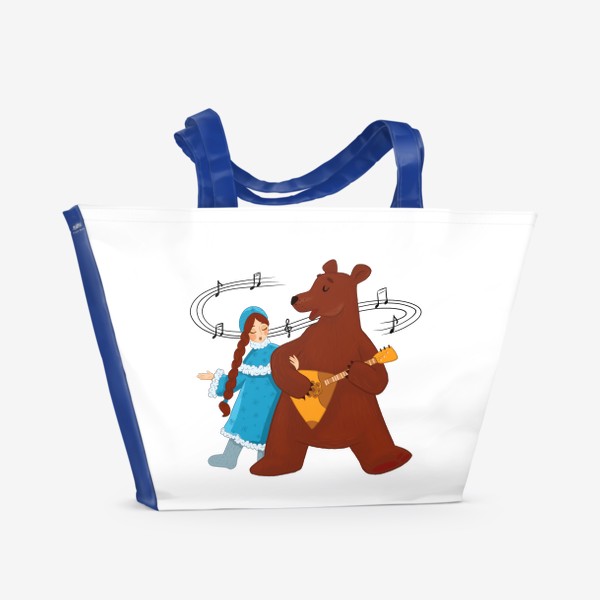 Пляжная сумка &laquo;Снегурочка и медведь&raquo;