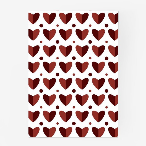 Постер «Сердца и точки на белом фоне Сердечки Принт в подарок на день влюблённых»