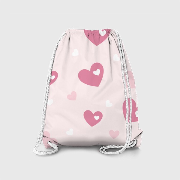 Рюкзак «Паттерн. Розовые сердца. »