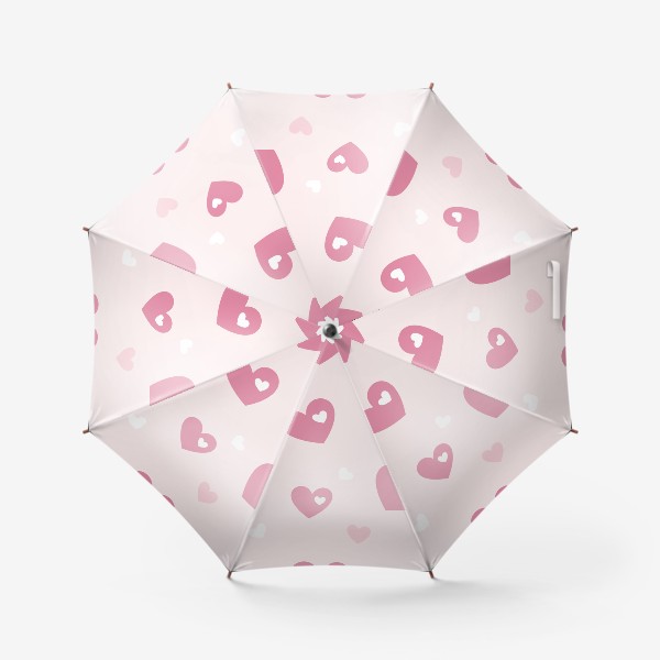 Зонт «Паттерн. Розовые сердца. »