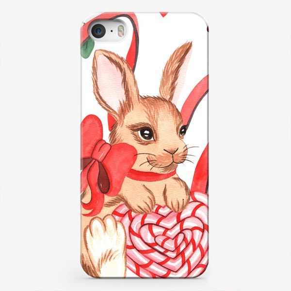 Чехол iPhone «Кролик "Будь моей валентинкой"»