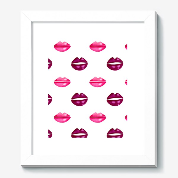 Картина «Паттерн воздушные поцелуи на белом фоне»