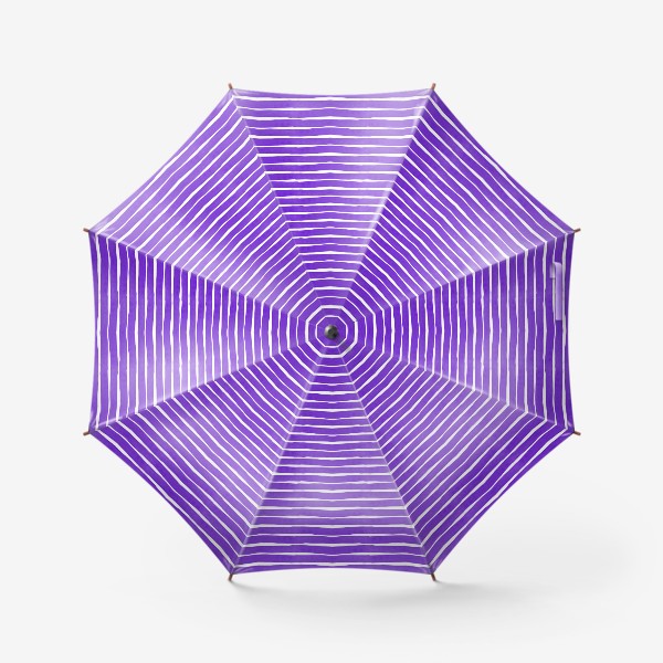 Зонт &laquo;Абстрактный полосатый паттерн "тельняшка". Фиолетовые акварельные полоски. Летняя коллекция.&raquo;