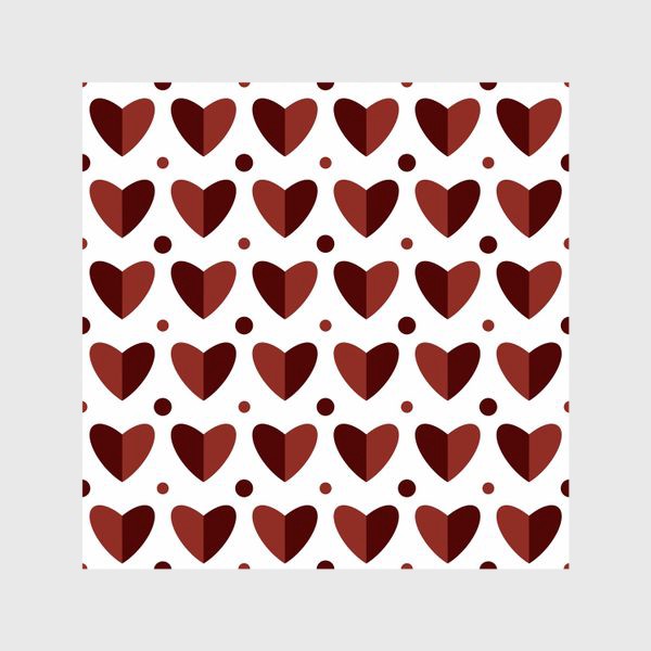 Шторы &laquo;Сердца и точки на белом фоне Сердечки Принт в подарок на день влюблённых&raquo;