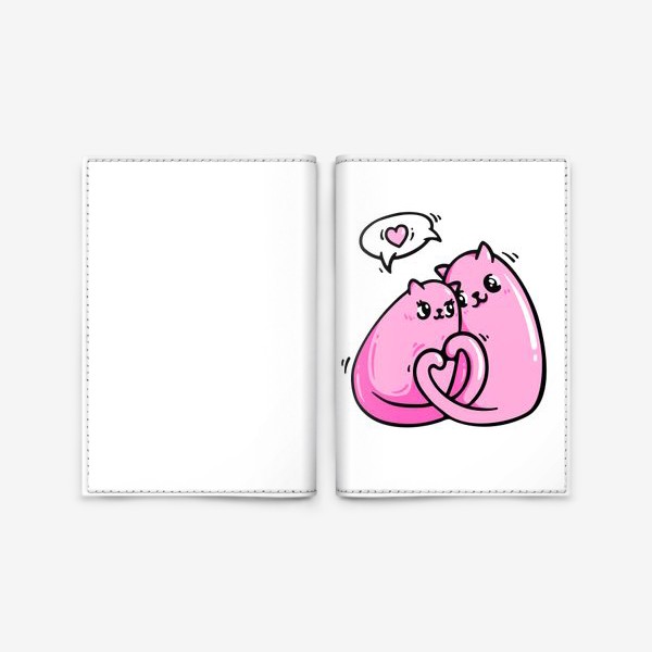 Обложка для паспорта &laquo;Зефирные котики&raquo;