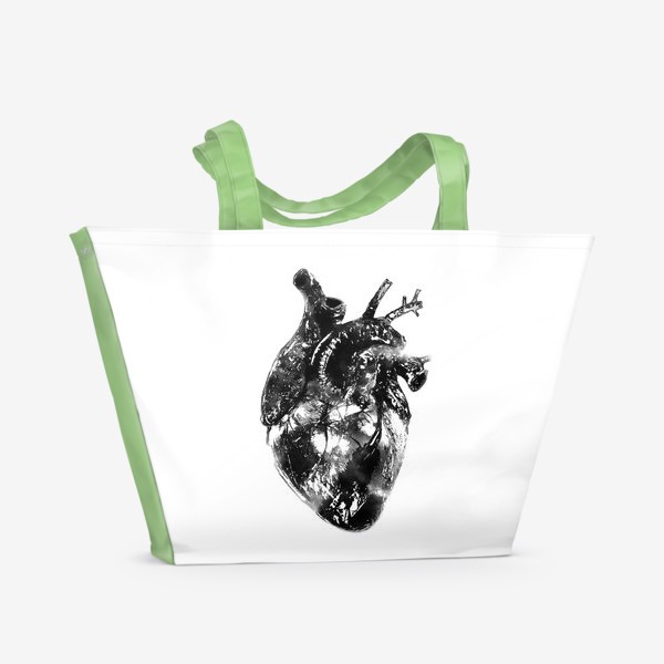 Пляжная сумка «Послушай как бьётся сердце...»