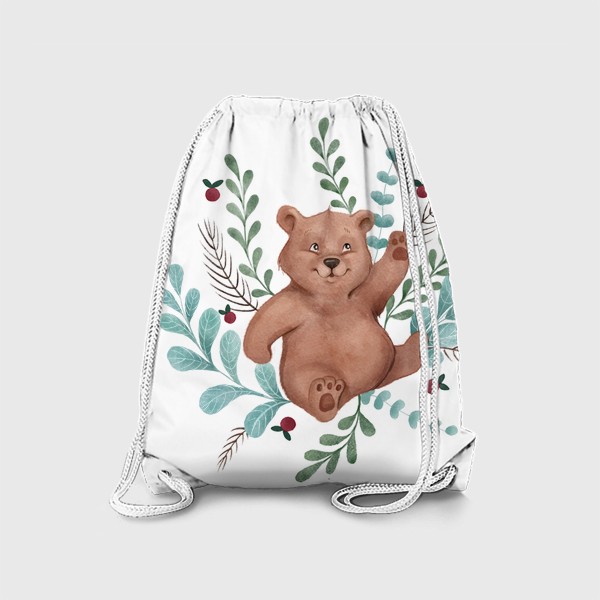 Рюкзак «Медвежонок акварель teddy bear »