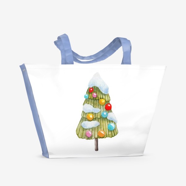Пляжная сумка «новогодняя елка»