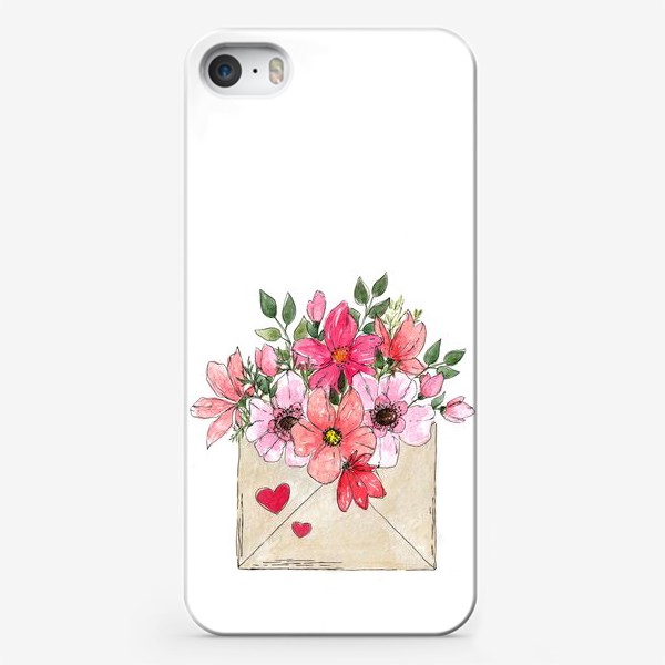 Чехол iPhone «цветы в конверте»