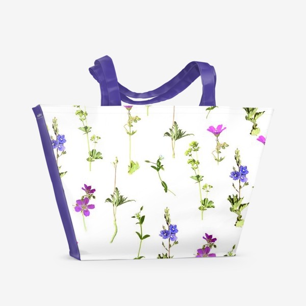 Пляжная сумка «Первоцветы. Весенние цветы»