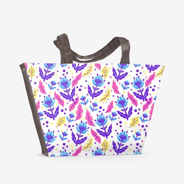 Пляжная сумка «Цветочная летняя полянка.»