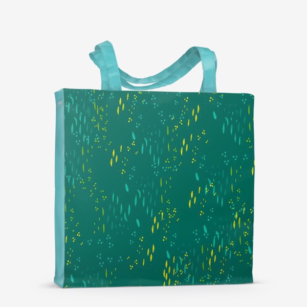 Сумка-шоппер «Зеленая абстракция лес, луг, поле, болото»