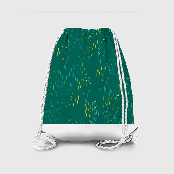Рюкзак «Зеленая абстракция лес, луг, поле, болото»