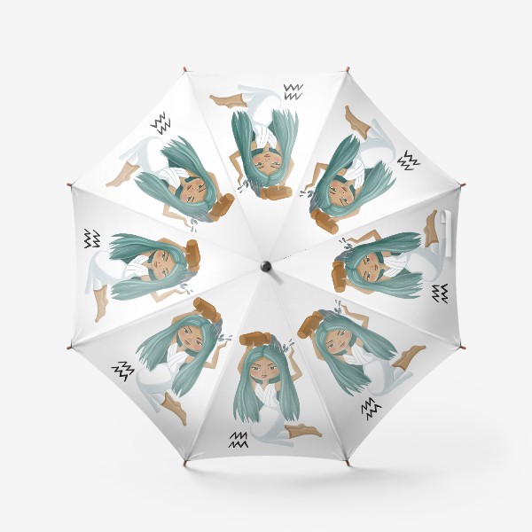 Зонт «знак зодиака водолей девушка »