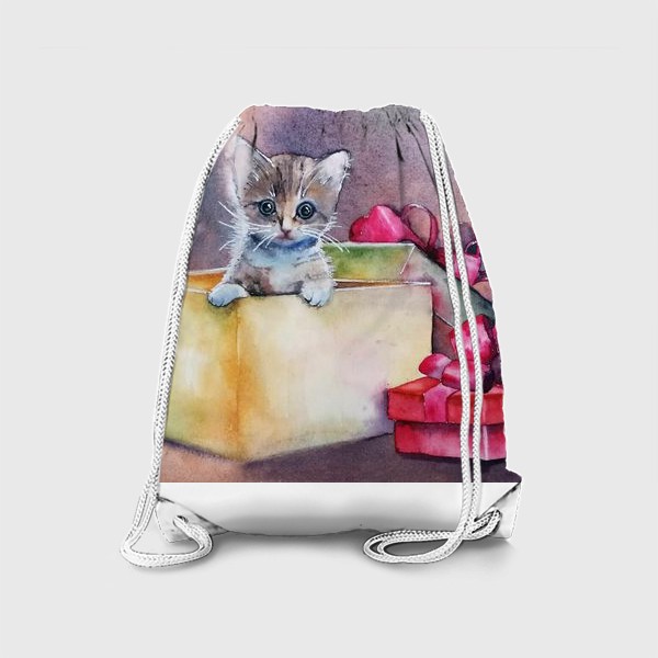 Рюкзак «Котёнок в подарочной коробке»