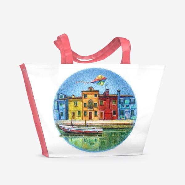 Пляжная сумка «Italy.Burano. »