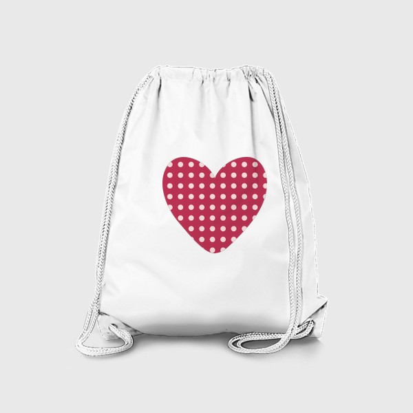 Рюкзак «Сердце в горошек в ретро стиле»